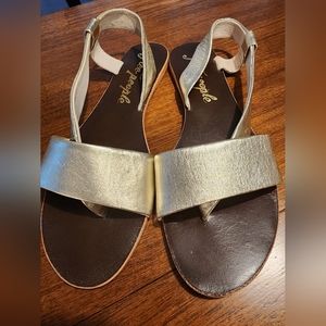 Free People Under Wraps Metallic Sandals